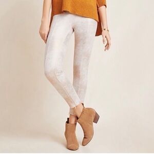 Anthropology sueded metallic leggings women size 29